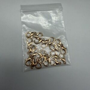 20 Gold Tone Lobster Claw Clasps Jewelry Findings 12mm